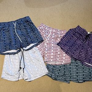Stylish Men's Athletic Shorts - Blue, Red, Purple, Green-Grey, White